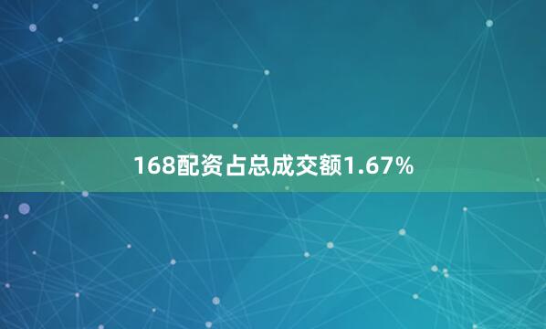 168配资占总成交额1.67%